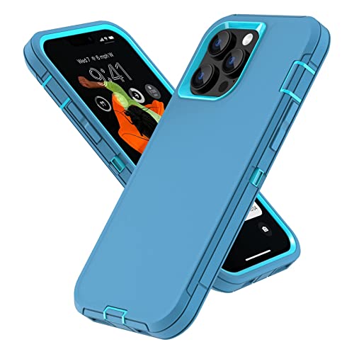 Colorful Defender Series iPhone 13 Pro Max Case / iPhone 12 Pro Max Case - Teal/Turquoise