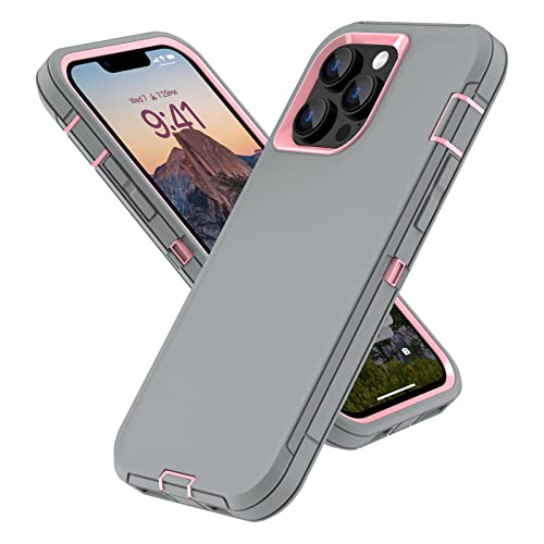 Colorful Defender Series iPhone 13 Pro Case - Grey/Pink
