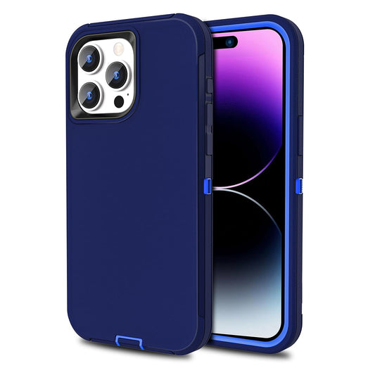 Colorful Defender Series iPhone 15 Pro Max Case - Navy/Blue