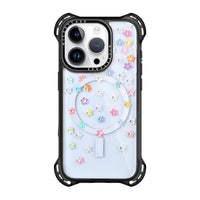 iPhone 15 Pro Max Case with 2 Pack Screen Protector Compatible with Magsafe - (Rhinestone Flower)