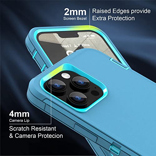 Colorful Defender Series iPhone 13 Pro Max Case / iPhone 12 Pro Max Case - Teal/Turquoise