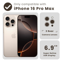 iPhone 16 Pro Max Case with 2 Pack Screen Protector Compatible with Magsafe - (Clear)