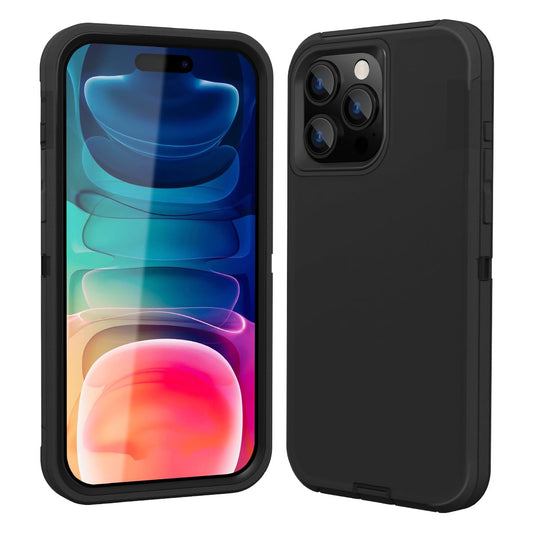 Colorful Defender Series iPhone 15 Pro Max Case - Black