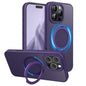 360° Ring Stand Magnetic for iPhone 16 Pro Max Case (Translucent Purple)