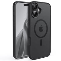 Slim Fit Translucent Matte Back for iPhone 16 Plus Case 6.7 Inch - (Black)