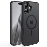 Slim Fit Translucent Matte Back for iPhone 16 Plus Case 6.7 Inch - (Black)