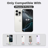 Slim Fit Translucent Matte Back for iPhone 16 Pro Max Case 6.9 Inch - (Rose)