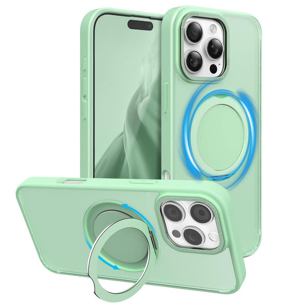 360° Ring Stand Magnetic for iPhone 16 Pro Max Case (Green)