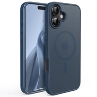 Slim Fit Translucent Matte Back for iPhone 16 Plus Case 6.7 Inch - (Navy)