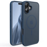 Slim Fit Translucent Matte Back for iPhone 16 Plus Case 6.7 Inch - (Navy)