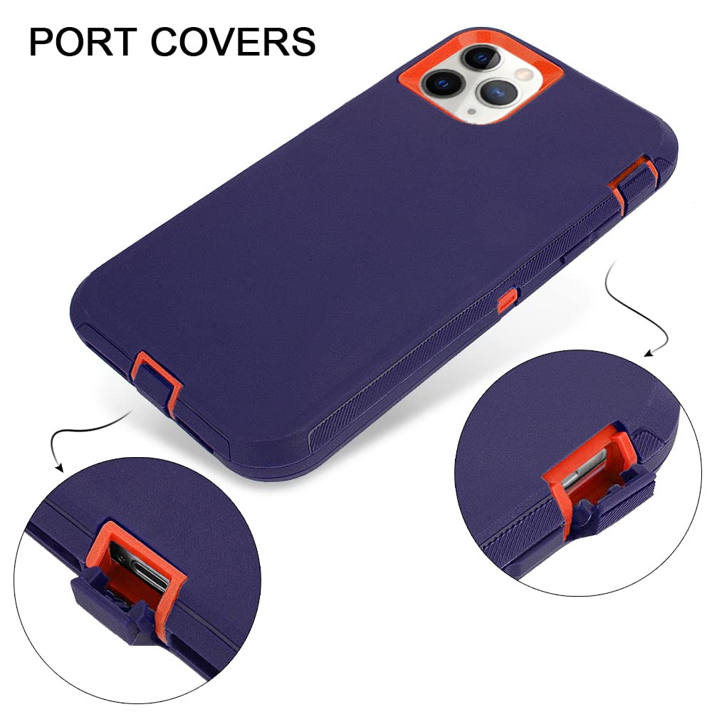 Colorful Defender Series iPhone 13 Pro Case - Indigo/Orange