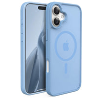 Slim Fit Translucent Matte Back for iPhone 16 Plus Case 6.7 Inch - (Blue)