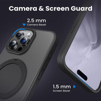 360° Ring Stand Magnetic for iPhone 16 Pro Max Case (Black)