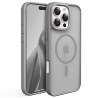 Slim Fit Translucent Matte Back for iPhone 16 Pro Max Case 6.9 Inch - (Grey)