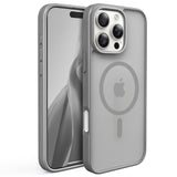 Slim Fit Translucent Matte Back for iPhone 16 Pro Max Case 6.9 Inch - (Grey)