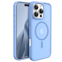 Slim Fit Translucent Matte Back for iPhone 16 Pro Max Case 6.9 Inch - (Blue)