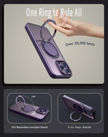 360° Ring Stand Magnetic for iPhone 15 Pro Max Case (Purple)