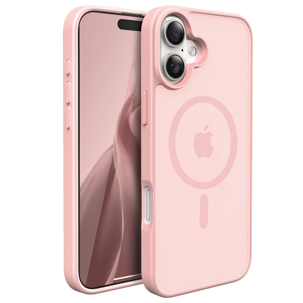Slim Fit Translucent Matte Back for iPhone 16 Plus Case 6.7 Inch - (Pink)