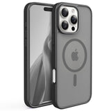 Slim Fit Translucent Matte Back for iPhone 16 Pro Max Case 6.9 Inch - (Black)