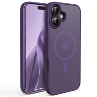 Slim Fit Translucent Matte Back for iPhone 16 Plus Case 6.7 Inch - (Purple)