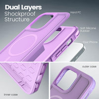 Tough Durable Cover for iPhone 15 Pro Max 6.7 inch with MagSafe - Lilac