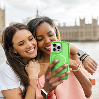 Tough Durable Cover for iPhone 16 Pro Max 6.9 inch with MagSafe - (Lime/Rose)