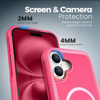 Tough Durable Cover for iPhone 16 Plus 6.7 inch with MagSafe - (Rose)