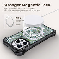 AirGuard Magsafe Series iPhone 15 Pro Max Case - Black Ripple