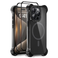 iPhone 15 Pro Max Case with 2 Pack Screen Protector Compatible with Magsafe - (Black)