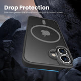 Slim Fit Translucent Matte Back for iPhone 16 Plus Case 6.7 Inch - (Black)