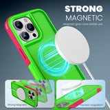 Tough Durable Cover for iPhone 15 Pro Max 6.7 inch with MagSafe - Lime/Rose