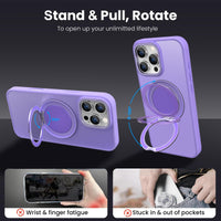 360° Ring Stand Magnetic for iPhone 16 Pro Max Case (Lilac)