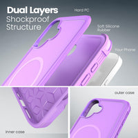 Tough Durable Cover for iPhone 16 Plus 6.7 inch with MagSafe - (Lilac)