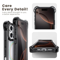 iPhone 16 Pro Max Case with 2 Pack Screen Protector Compatible with Magsafe - (Clear)
