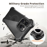iPhone 15 Pro Max Case with 2 Pack Screen Protector Compatible with Magsafe - (Black)
