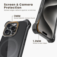 iPhone 15 Pro Max Case with 2 Pack Screen Protector Compatible with Magsafe - (Black)