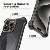 iPhone 15 Pro Max Case with 2 Pack Screen Protector Compatible with Magsafe - (Black)