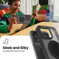 360° Ring Stand Magnetic for iPhone 15 Pro Max Case (Black)
