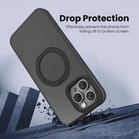 360° Ring Stand Magnetic for iPhone 16 Pro Max Case (Black)