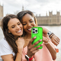 Tough Durable Cover for iPhone 15 Pro Max 6.7 inch with MagSafe - Lime/Rose