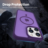 Slim Fit Translucent Matte Back for iPhone 16 Pro Max Case 6.9 Inch - (Purple)