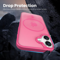 Slim Fit Translucent Matte Back for iPhone 16 Plus Case 6.7 Inch - (Rose)