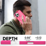 Slim Fit Translucent Matte Back for iPhone 16 Pro Max Case 6.9 Inch - (Rose)
