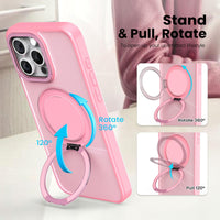 360° Ring Stand Magnetic for iPhone 15 Pro Max Case (Pink)