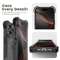 iPhone 16 Pro Max Case with 2 Pack Screen Protector Compatible with Magsafe - (Black)