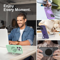 360° Ring Stand Magnetic for iPhone 16 Pro Max Case (Green)