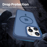 Slim Fit Translucent Matte Back for iPhone 16 Pro Max Case 6.9 Inch - (Navy)