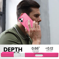 Slim Fit Translucent Matte Back for iPhone 16 Plus Case 6.7 Inch - (Rose)