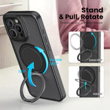 360° Ring Stand Magnetic for iPhone 15 Pro Max Case (Black)