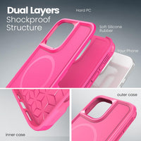 Tough Durable Cover for iPhone 16 Pro Max 6.9 inch with MagSafe - (Rose)